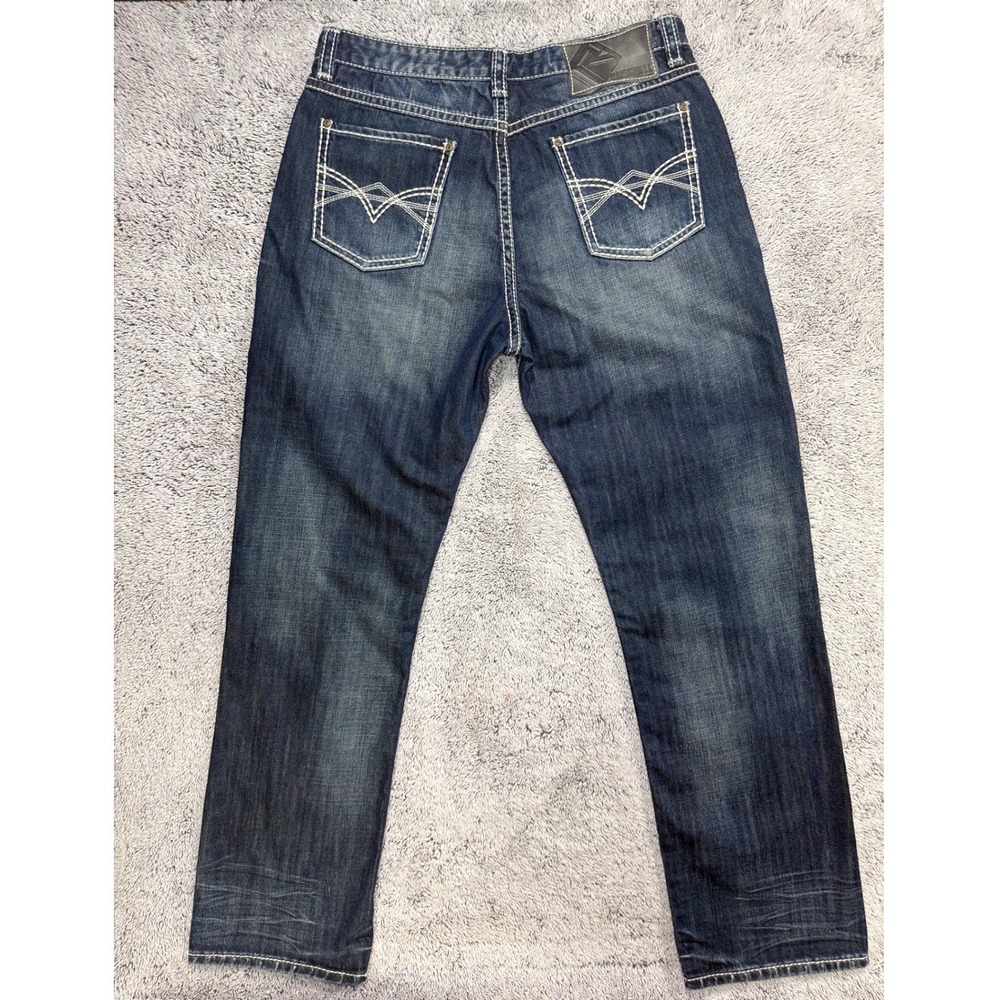 Rock & Roll Cowboy Denim Tuf Cooper Performance Jeans Mens 34x34 Dark Wash